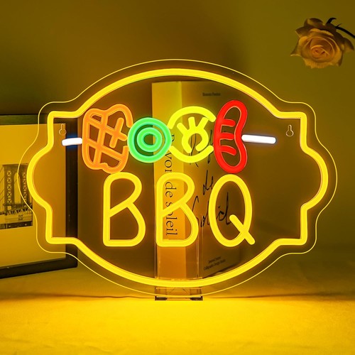 Neon schild bbq - grillen, led