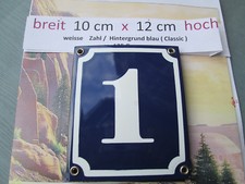 Hausnummer Emaille Nr. 1, 2
