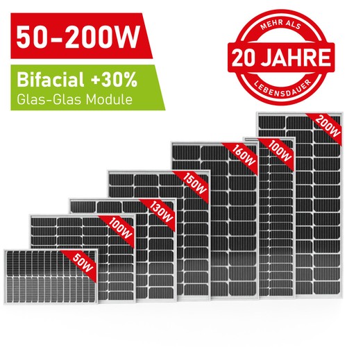 Solarmodul solarpanel bifacial - solarpanel,