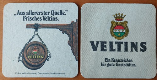 Bierdeckel veltins 80er - bierdeckel,