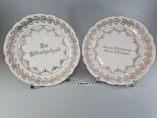 2x Teller Porzellan Zur Silberhochzeit Spruch Einst im Myrtenkranz... #246277