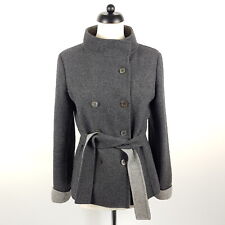 Red Valentino Jacke Damen Gr. DE 40 IT 46 Grau Wolle Flanell Strickjacke Blazer