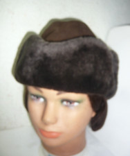 WIGENS Mütze Fliegermütze Wintermütze Wildleder Lammfell Gr 56/57 Tschapka braun