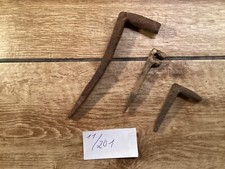 3x historische Hakennägel Maueranker Mauerhaken Nägel Geschmiedet alt Patina