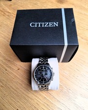 Citizen eco drive Chronograph Herrenuhr 10 Bar Datum Solaruhr Saphirglas