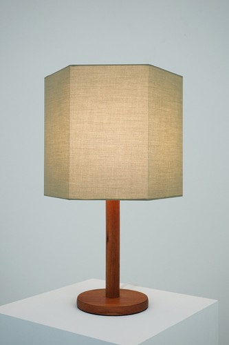50er 60er teak tischlampe - 50er,