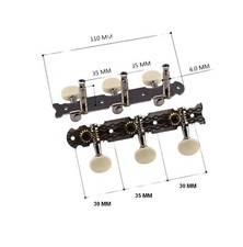 Mechaniken, Tuners, machine heads, 6 mm Wellen, nickel, für Gretsch JD Parlor