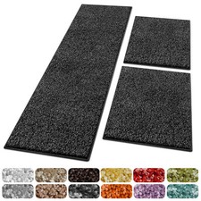1A Shaggy-Bettumrandung | Bali | 3-teilig | Hochflor Läufer Langflor Teppich