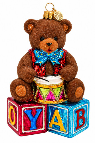 Glasornament teddybär auf - glasornament, "teddybär