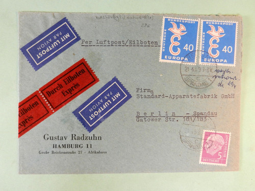 Bund luftpost eilbotenbrief - bund, luftpost-eilbotenbrief