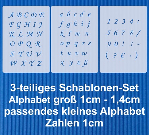 3er schablonen set - schablonen,