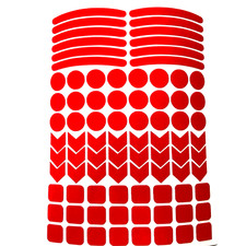 84 x Rot Reflexfolie Aufkleber