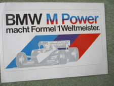 BMW Original M Power macht F1 Weltmeister 1983 Nelson Piquet +Autogrammkarte