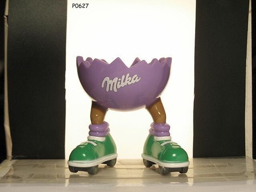Eierbecher milka plastik - eierbecher,, milka.