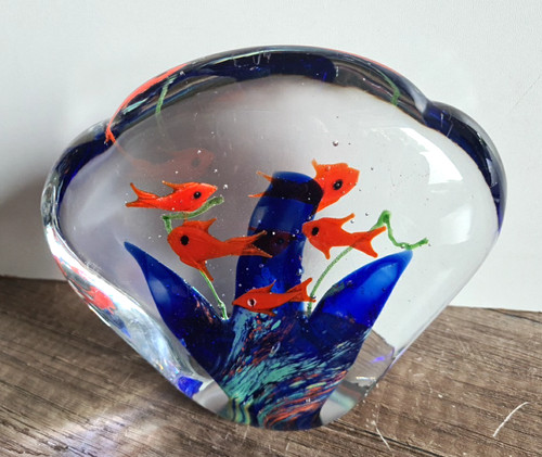 Vintage murano glas aquarium - murano,