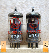 Pair: VALVO E283CC triple mica SIEMENS made RED LOGO über 100% ✅ balanced Tubes