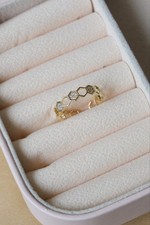 Verstellbarer Goldring "Wabe"