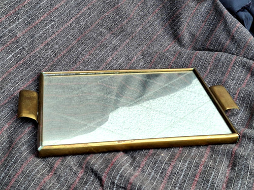 Tablett messing verspiegelt - messing,