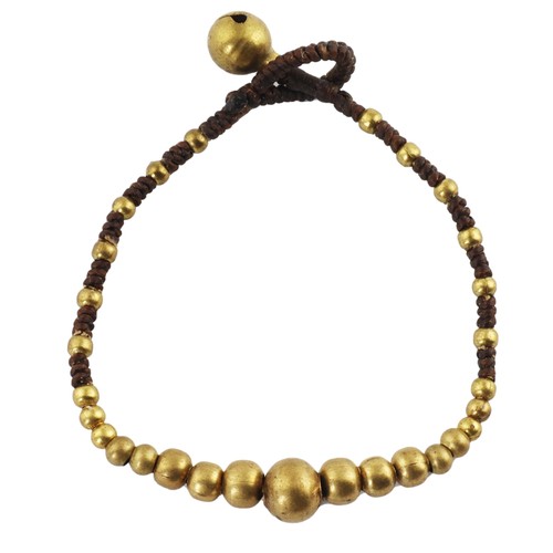 Armband messing perlen mix - armband,