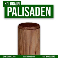 Holz Palisade Beet Einfassung gefast Umrandung Rasenkante Garten - KDI Braun
