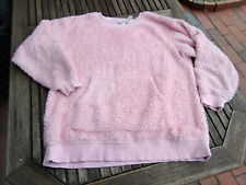 H&M weiches Fleece Teddy Shirt Kuschel Pullover mit Tasche rosa M 38/40