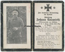 Orig. Sterbebild Soldat RIR.3