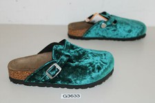 Birkenstock Birkis BOSTON Hausschuhe Samt Emerald Gr. 30 (G3633-R63)