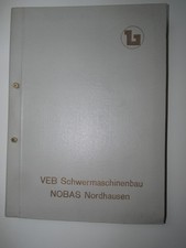 Rarität DDR Nobas Nordhausen Betriebsdokument & Einzelteilliste für UB 1252-1