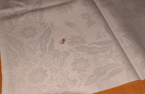 Alte leinen damast tischdecke - leinen,