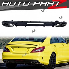 Heck Diffusor Auspuff Schwarz