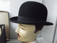 Vintage Melone Art Deco Carl Bühler Esslingen Hut Hutklassiker Bowler 100% Wolle