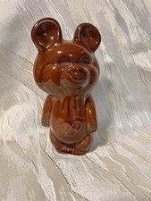 alter Keramik Mischka / Mischa  Bär Olympia 1980 Moskau Mit Nummer