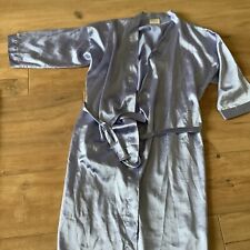 Morgenmantel Satin, C&A, Blau Bademantel Damen Gr. S