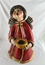Sehr dekorativer Keramik Engel Thun 35cm -Bozener Engel Italy -Thun Kerzenhalter