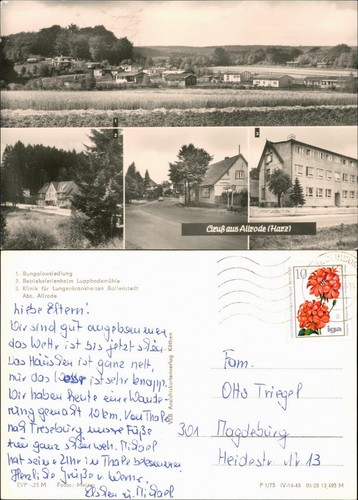 Ansichtskarte allrode thale - ansichtskarte, allrode-thale