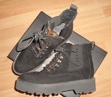 JOOP! Chelsea Boots Stiefeletten schwarz -Leoprint Details Gr.40