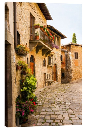Leinwandbild mediterrane gasse - mediterrane,