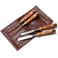 Holzbeitel Set, Stechbeitel Holz, Holzmeißel 4tlg, Schreinerwerkzeug, Holzarb...