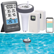 infactory Smartes WLAN-Poolthermometer, IP67, 2 Außensensoren, Alarm