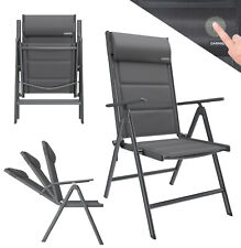 GARMIO® Gartenstuhl Balkonstuhl Hochlehner Klappstuhl Klappbar Garten anthrazit