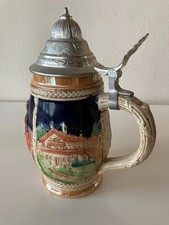 Bierkrug  mit Zinndeckel