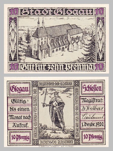 Deutsches reich glogau notgeld - glogau,