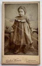 orig CDV Foto Fotografie Kinder Kind Bild alt Mode um 1890 München