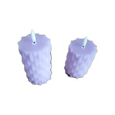 ELAMBIA 2 LED-Kerzen Flamme Luma, Timer Höhe  12,5 & 15cm Tü