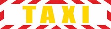 Magnetschild "Taxi " mit Rahmen 30 x 8 cm - Magnetfolie