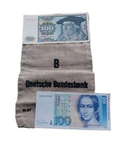 200 DM ( 2x 100 DM Schein ) 2. Januar 1970 und 1989. Siehe Bilder. Geschenkidee.