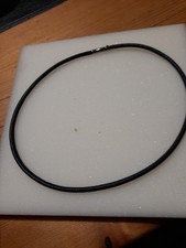 Kautschukband 46 cm  schwarz Verschluß rhodiniert  Pierre Lang