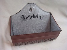 antiker Wandbehälter,Wandmetze aus Email,Vintage,