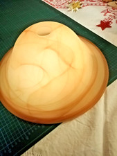 Lampenschirm, Glas, warme Ockertöne,  Landhaus, 40 cm