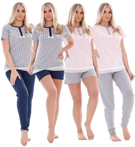 Damen pyjama set teilig - damen,